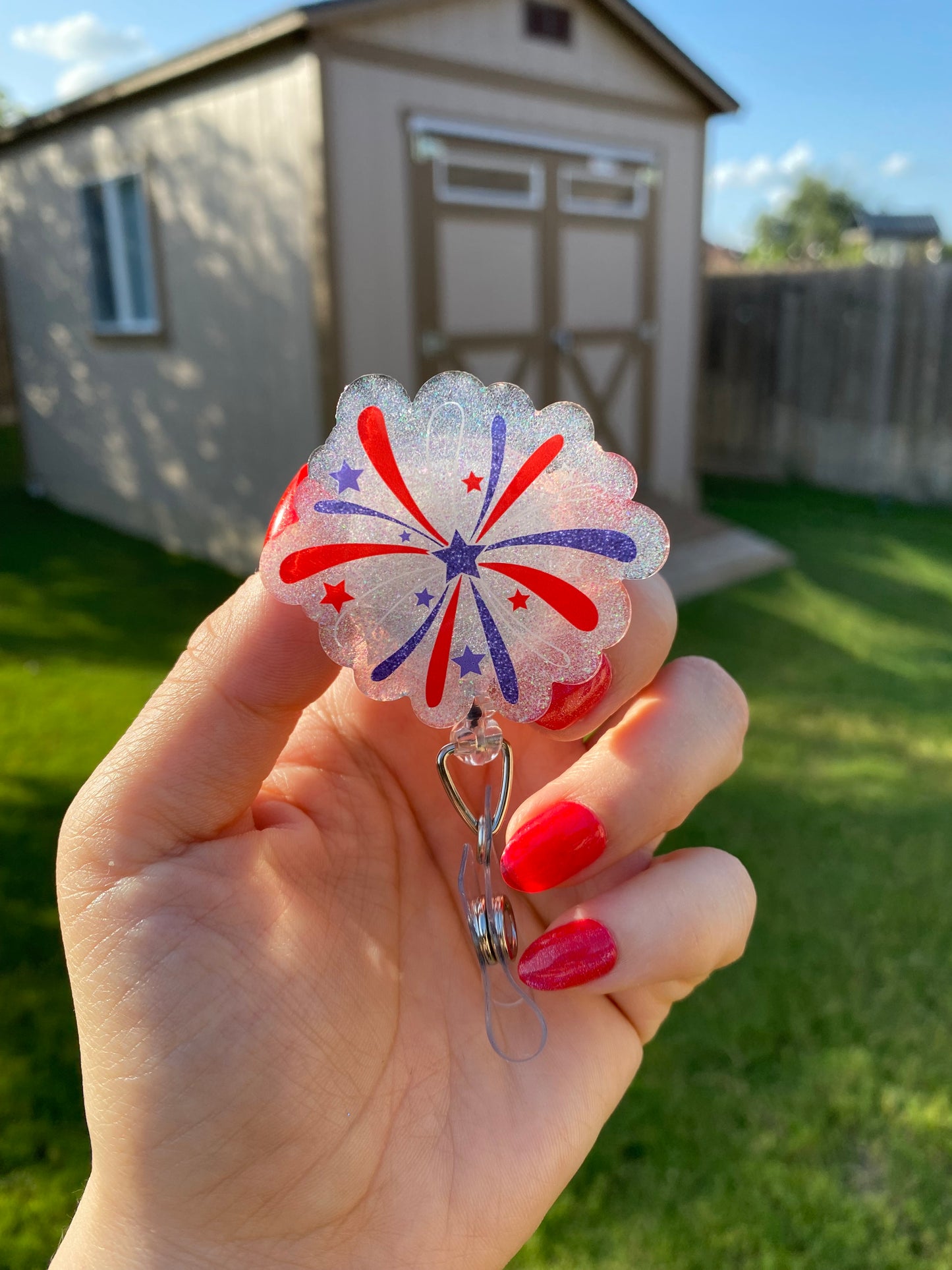 Patriotic Badge Reel - Firework