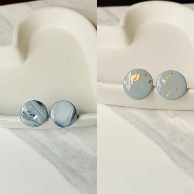 Earring Studs - Clay Marble