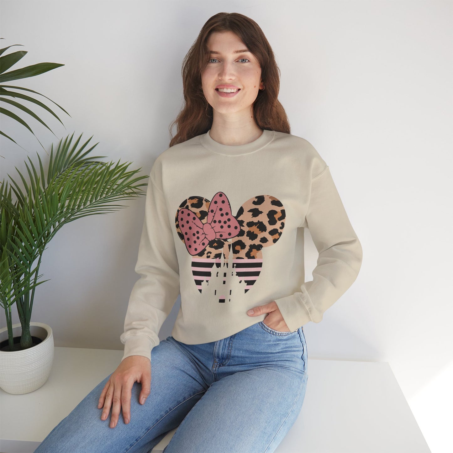 Leopard Mouse Crewneck Sweatshirt
