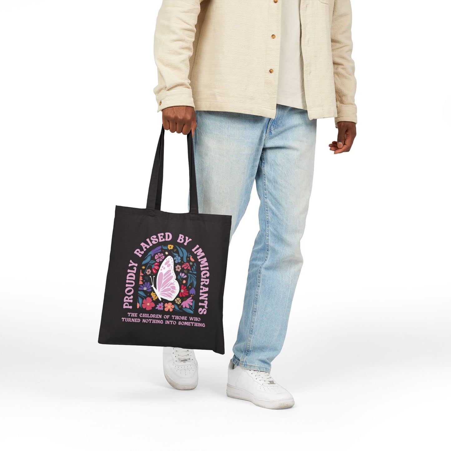 Tote Bag — "Proudly Raised by Immigrants"