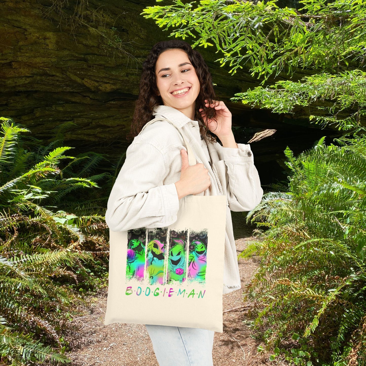 Tote Bag - Nightmare Boogie Halloween Cotton Canvas Tote Bag