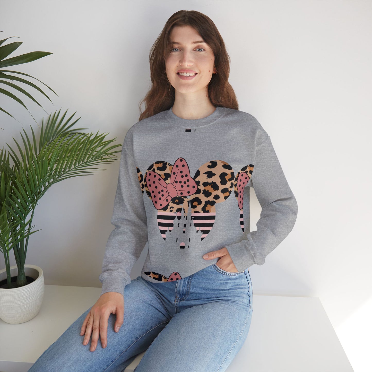 Leopard Mouse Crewneck Sweatshirt