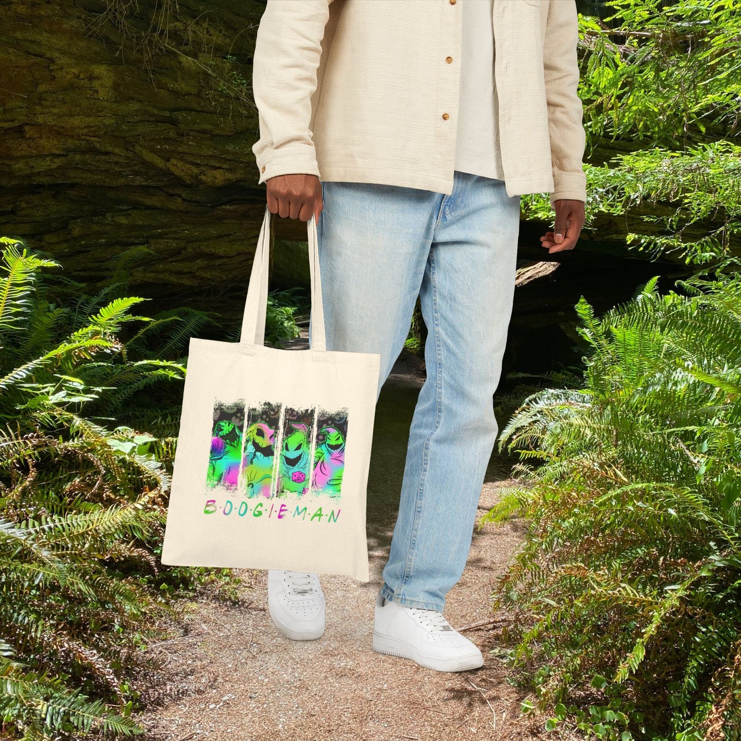 Tote Bag - Nightmare Boogie Halloween Cotton Canvas Tote Bag