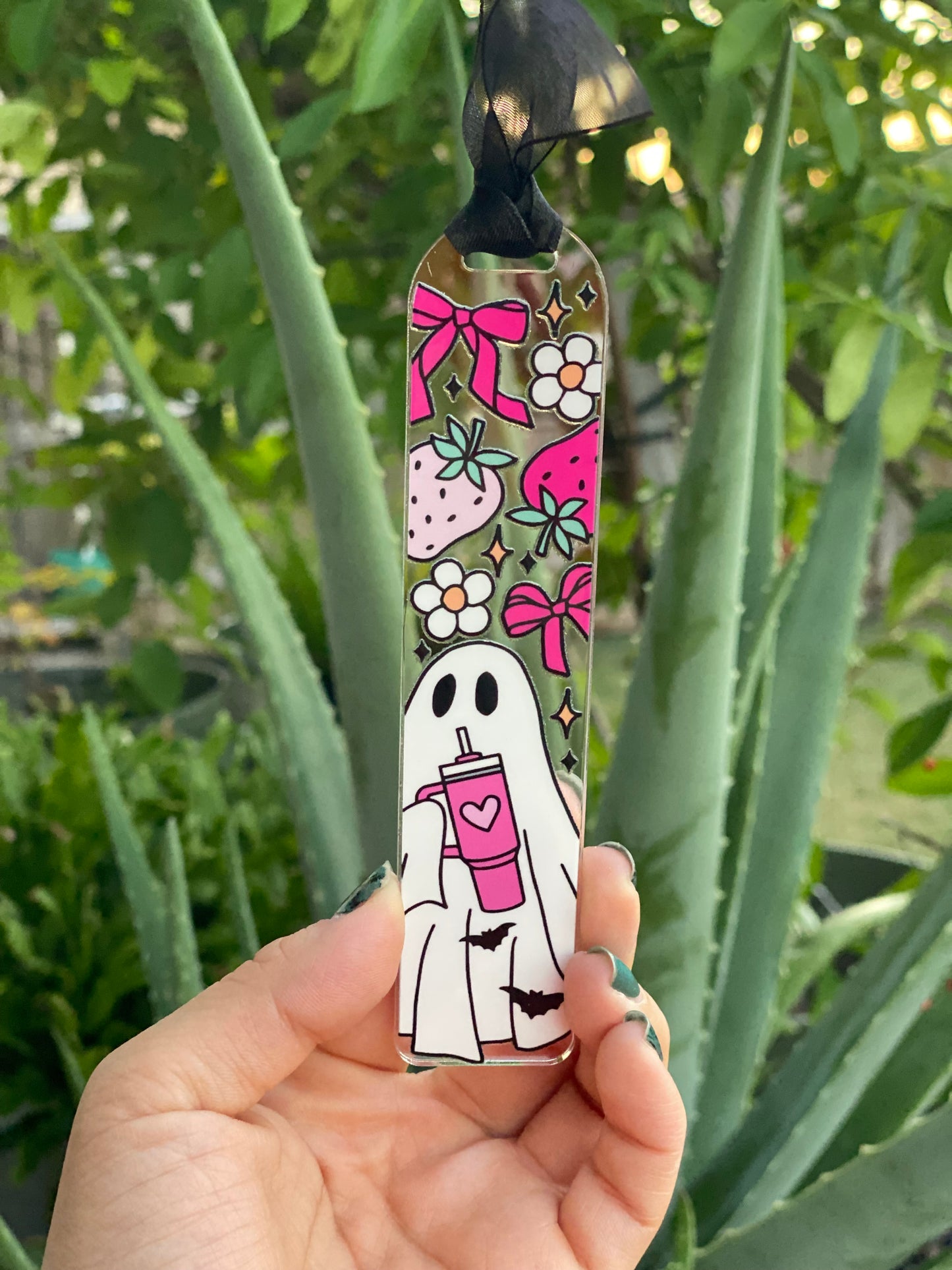 Halloween Bookmark - Ghostie 👻and Fresas 🍓