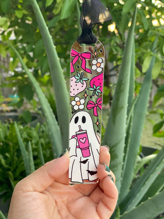 Halloween Bookmark - Ghostie 👻and Fresas 🍓