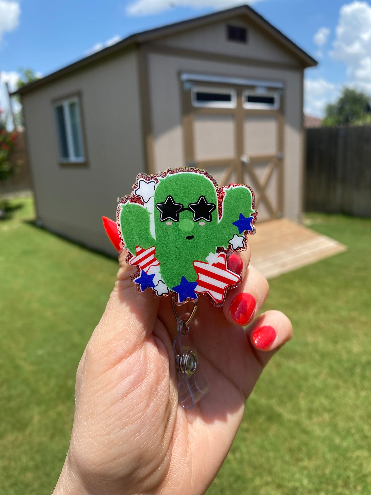 Patriotic Badge Reel - Cactus