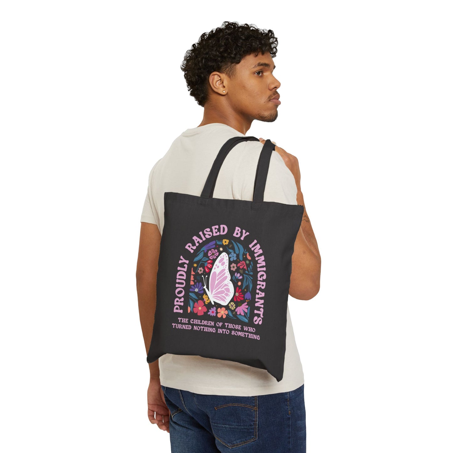 Tote Bag — "Proudly Raised by Immigrants"