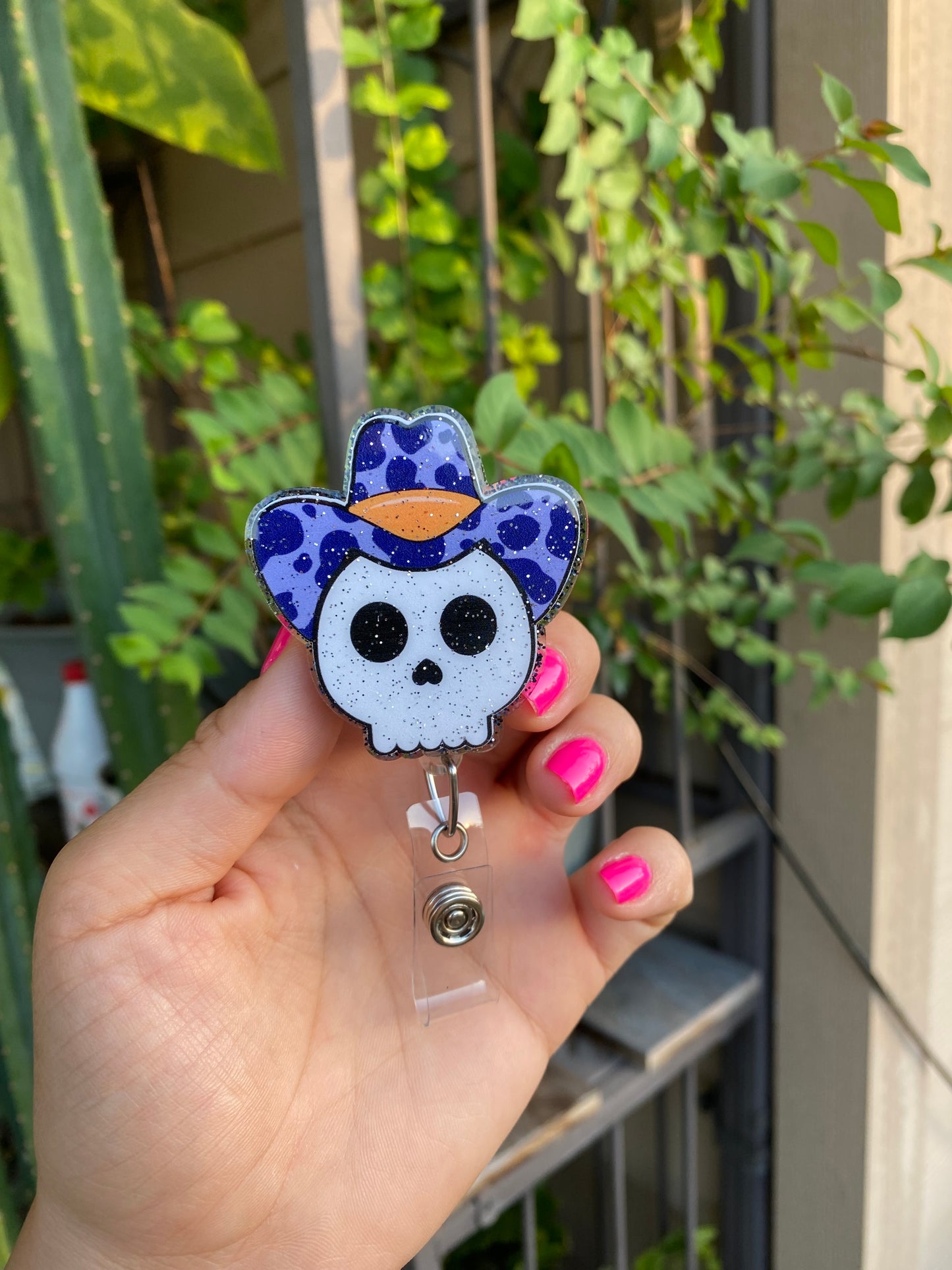 Halloween Badge Reel - Skeleton 💀 Cowboy