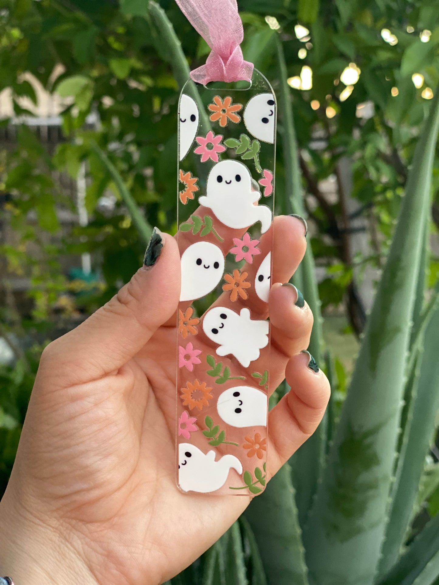 Halloween Bookmark - Flower 🌸 Ghostie 👻