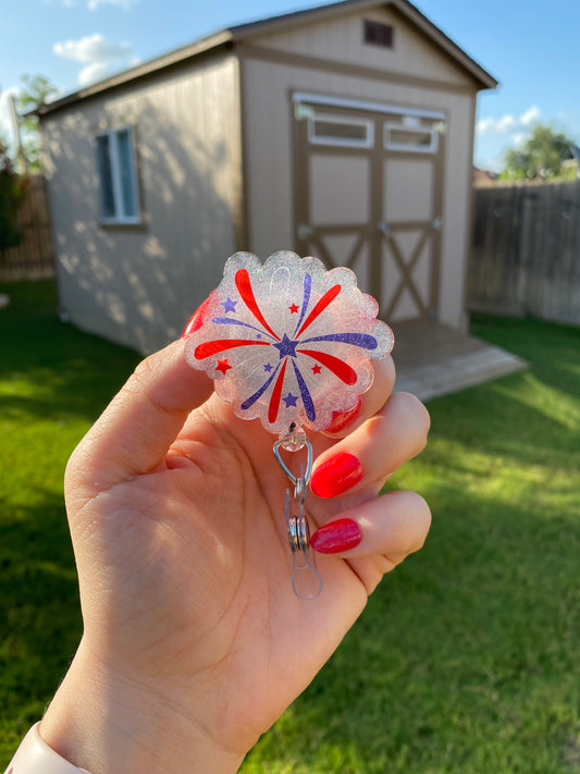 Patriotic Badge Reel - Firework