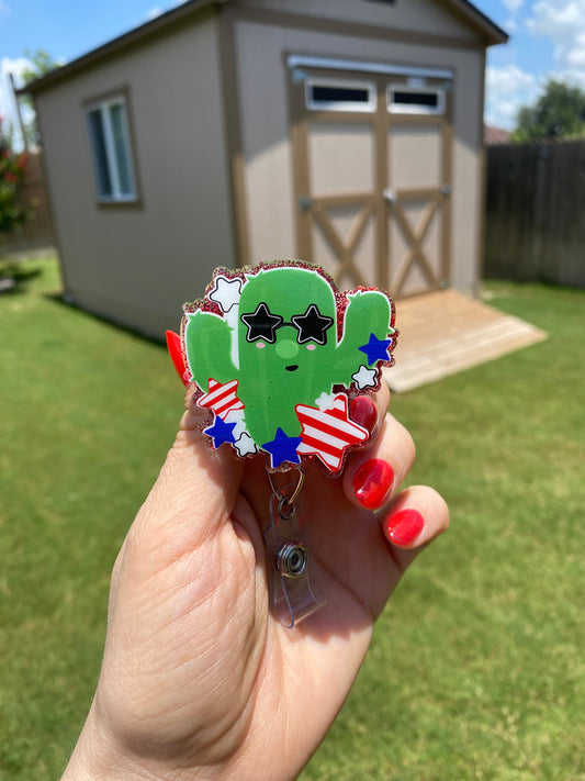Patriotic Badge Reel - Cactus
