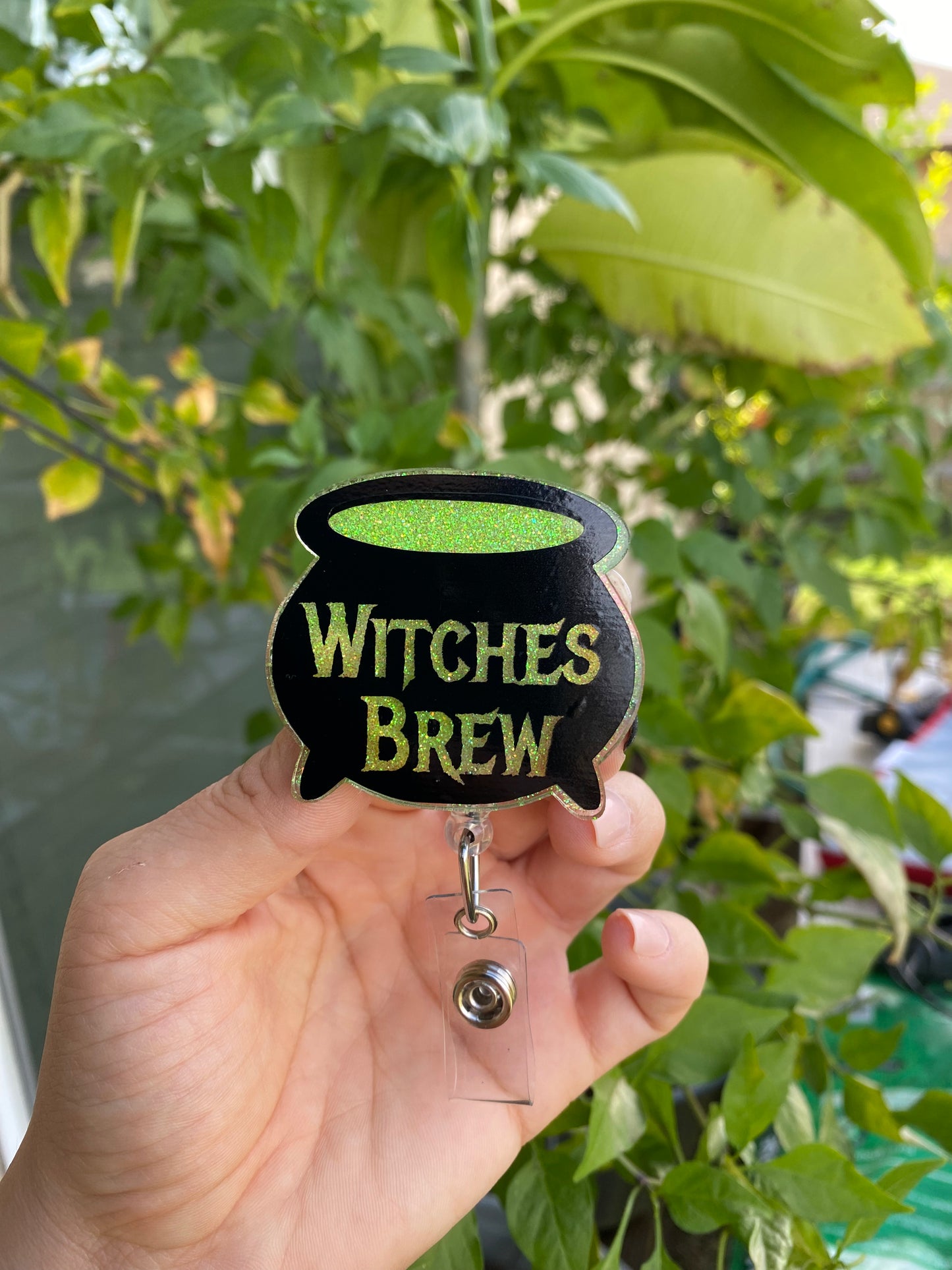 Halloween Badge Reel - Witches Brew Cauldron