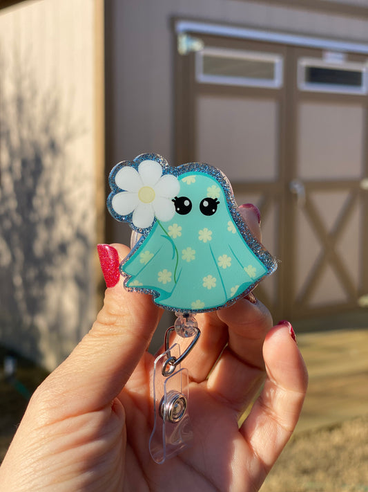 Floral Badge Reel - Flower 🌼 Ghostie