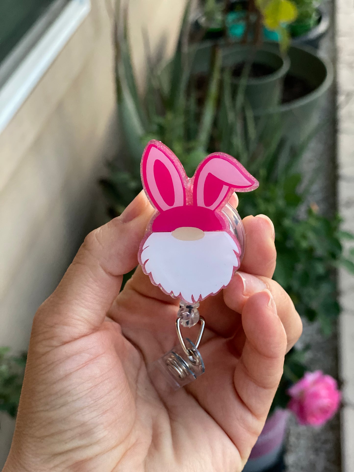 Easter Badge Reel - Gnome Bunny