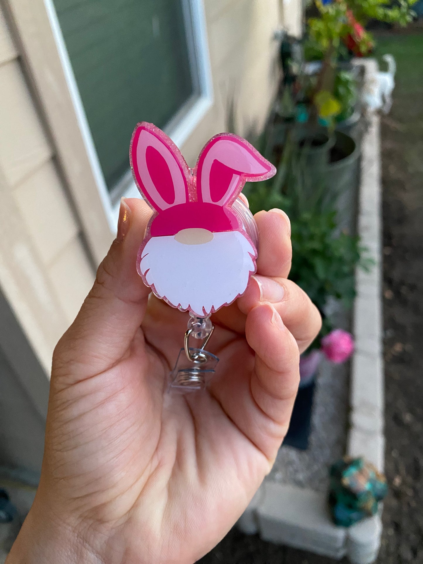 Easter Badge Reel - Gnome Bunny
