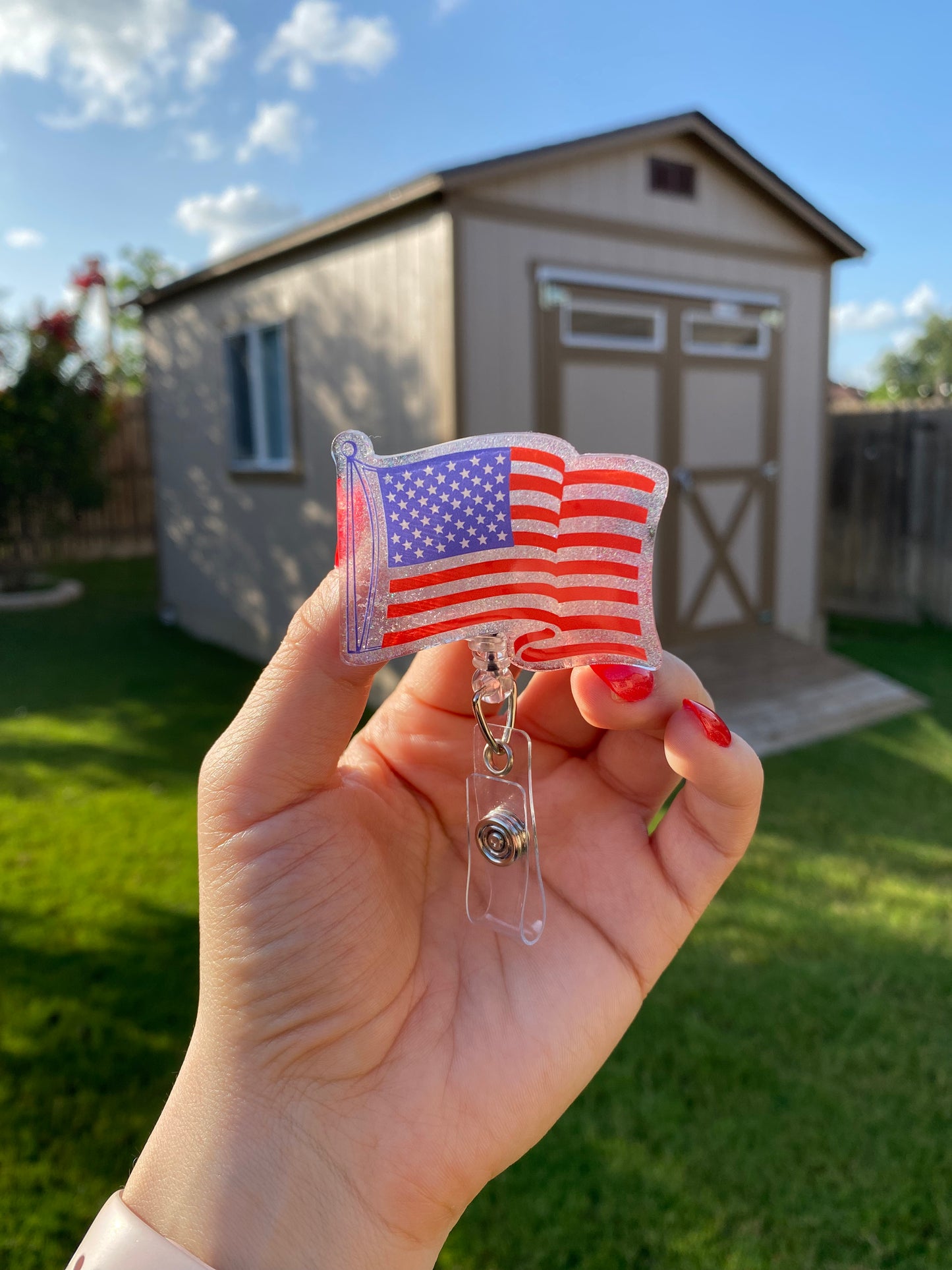 Patriotic Badge Reel - American Flag