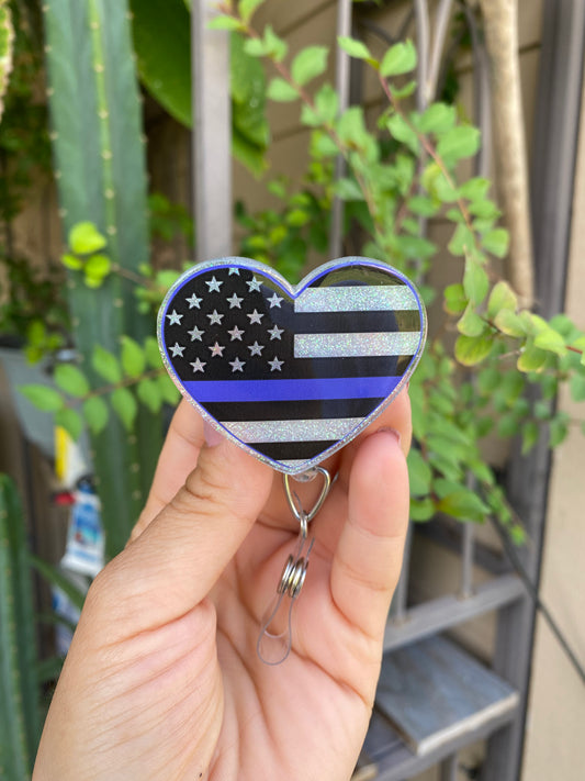 Badge Reel - Back the Blue Heart