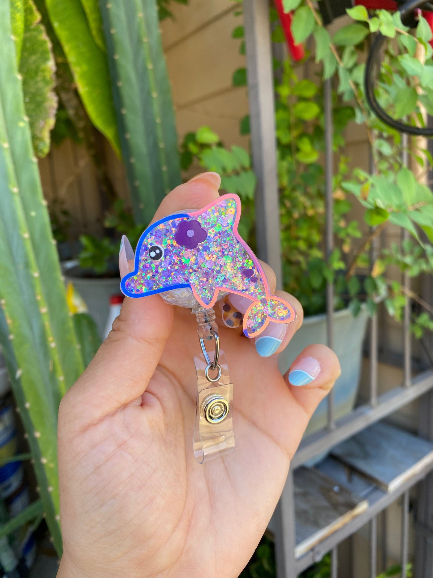Animal Badge Reel: Baby Dolphin 🐬