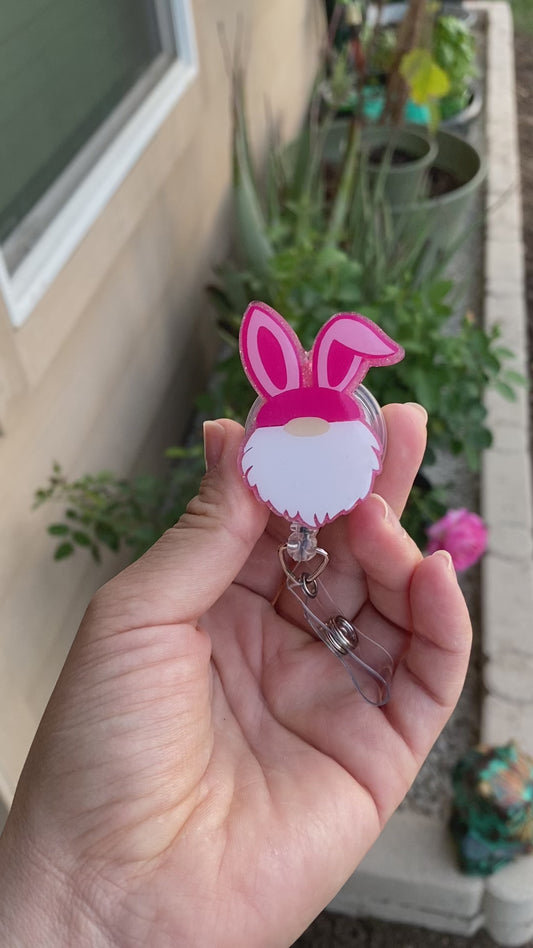 Easter Badge Reel - Gnome Bunny