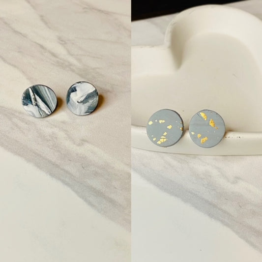 Earring Studs - Clay Marble