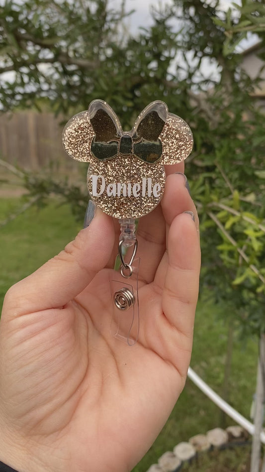 Badge Reel - Girl Mouse 🐭