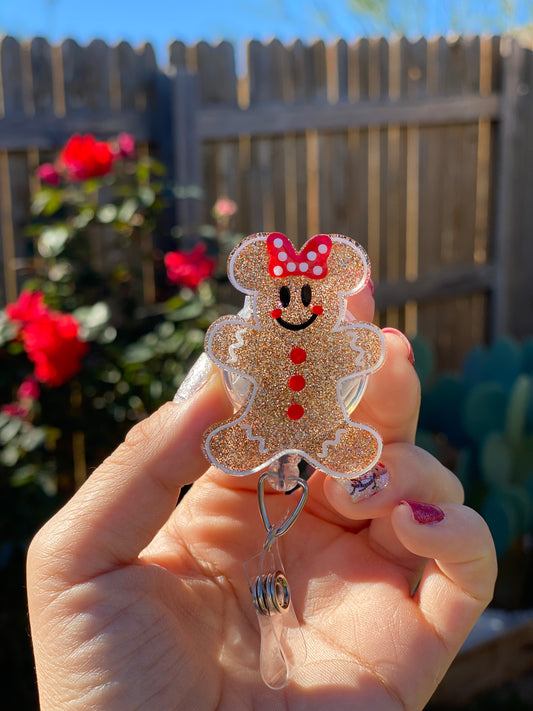 Christmas Badge Real - Gingerbread with Bow