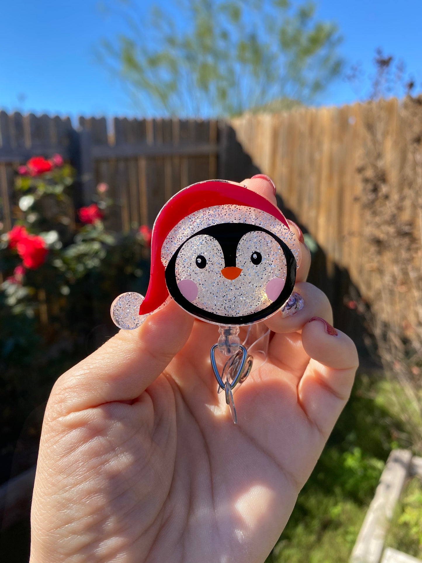 Christmas Badge Reel - Penguin 🐧