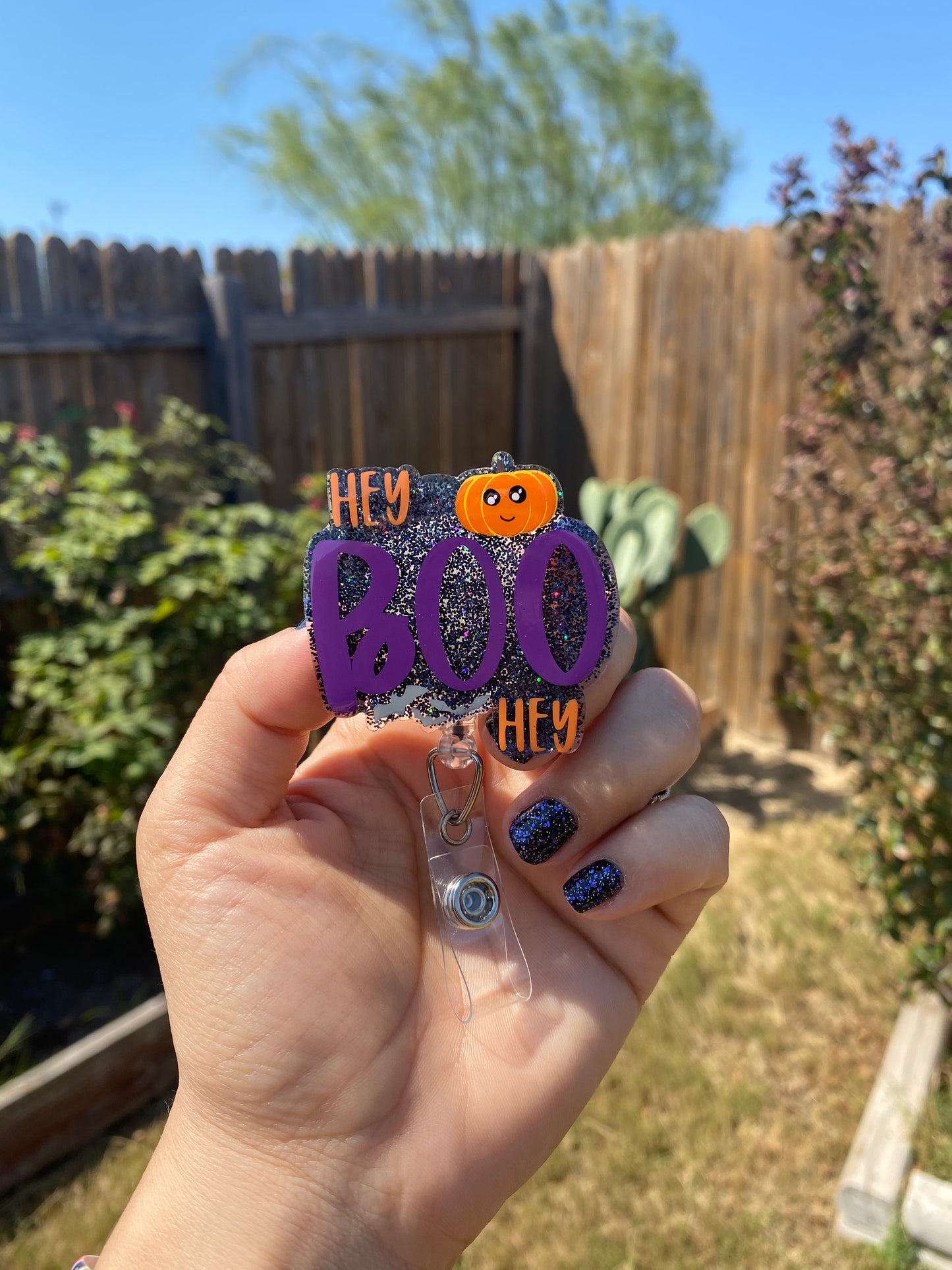 Halloween Badge Reel - Hey Boo 👻 Hey