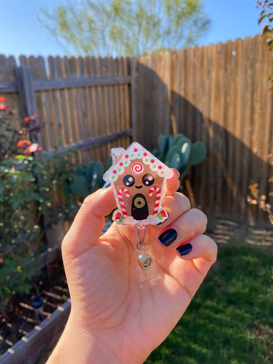 Christmas Badge Reel - Gingerbread House