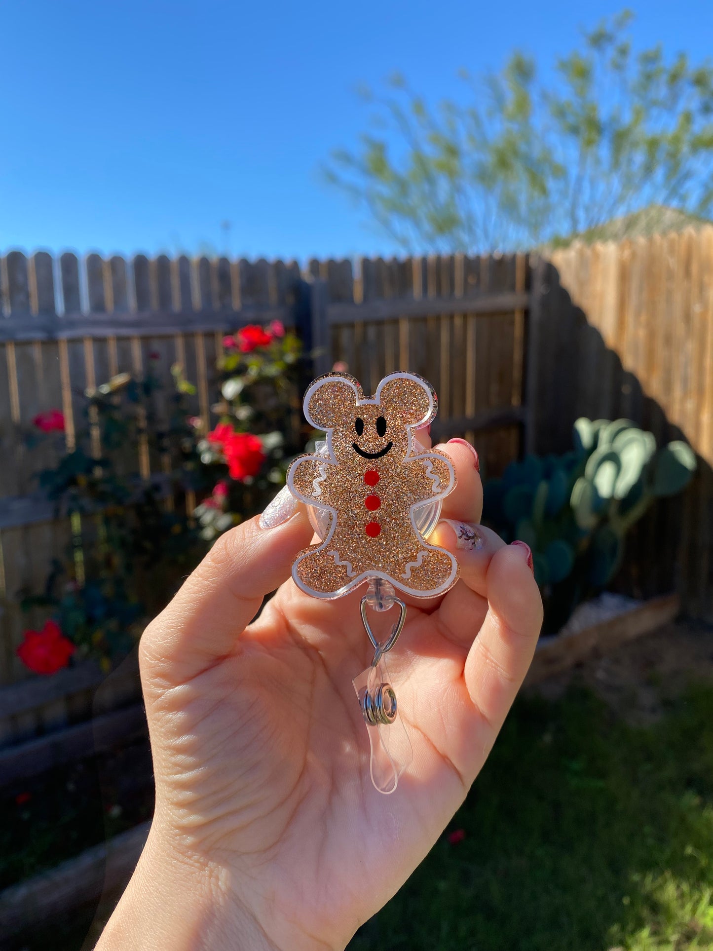 Christmas Badge Reel - Gingerbread Man
