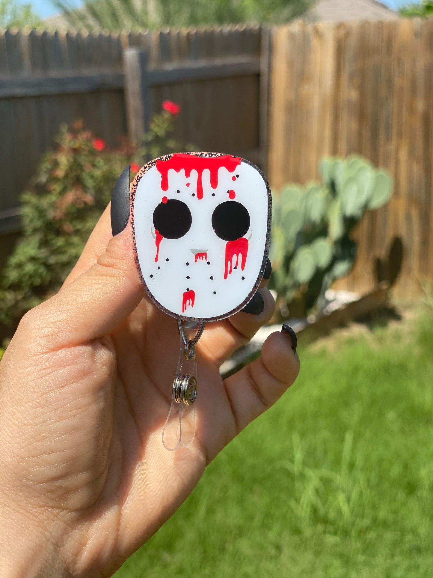 Halloween Badge Reel - Ski Mask