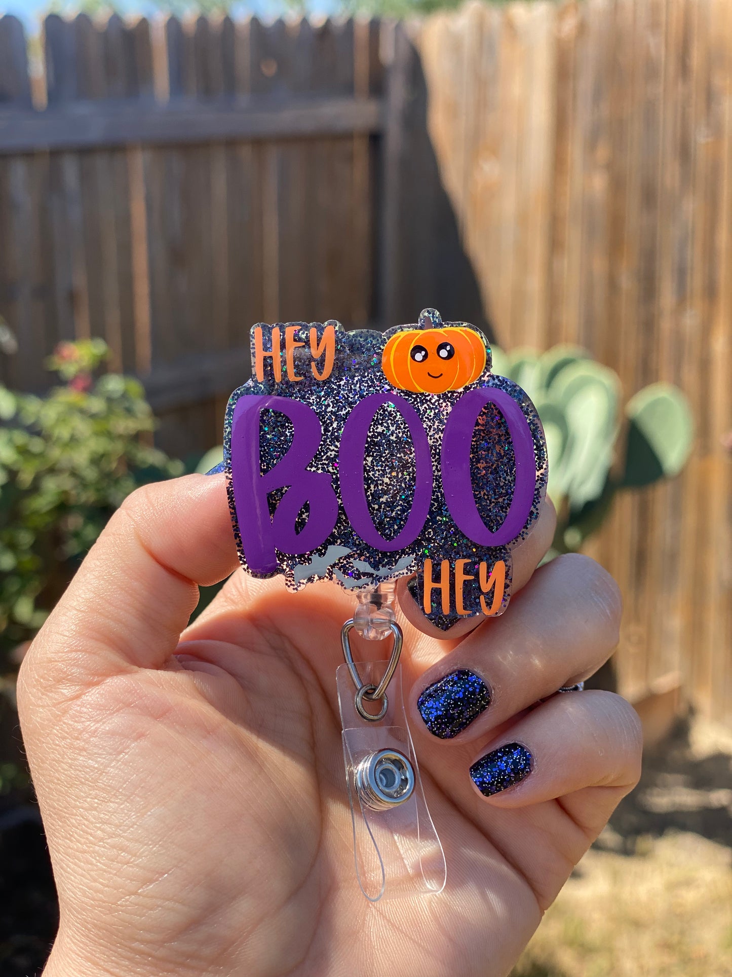 Halloween Badge Reel - Hey Boo 👻 Hey