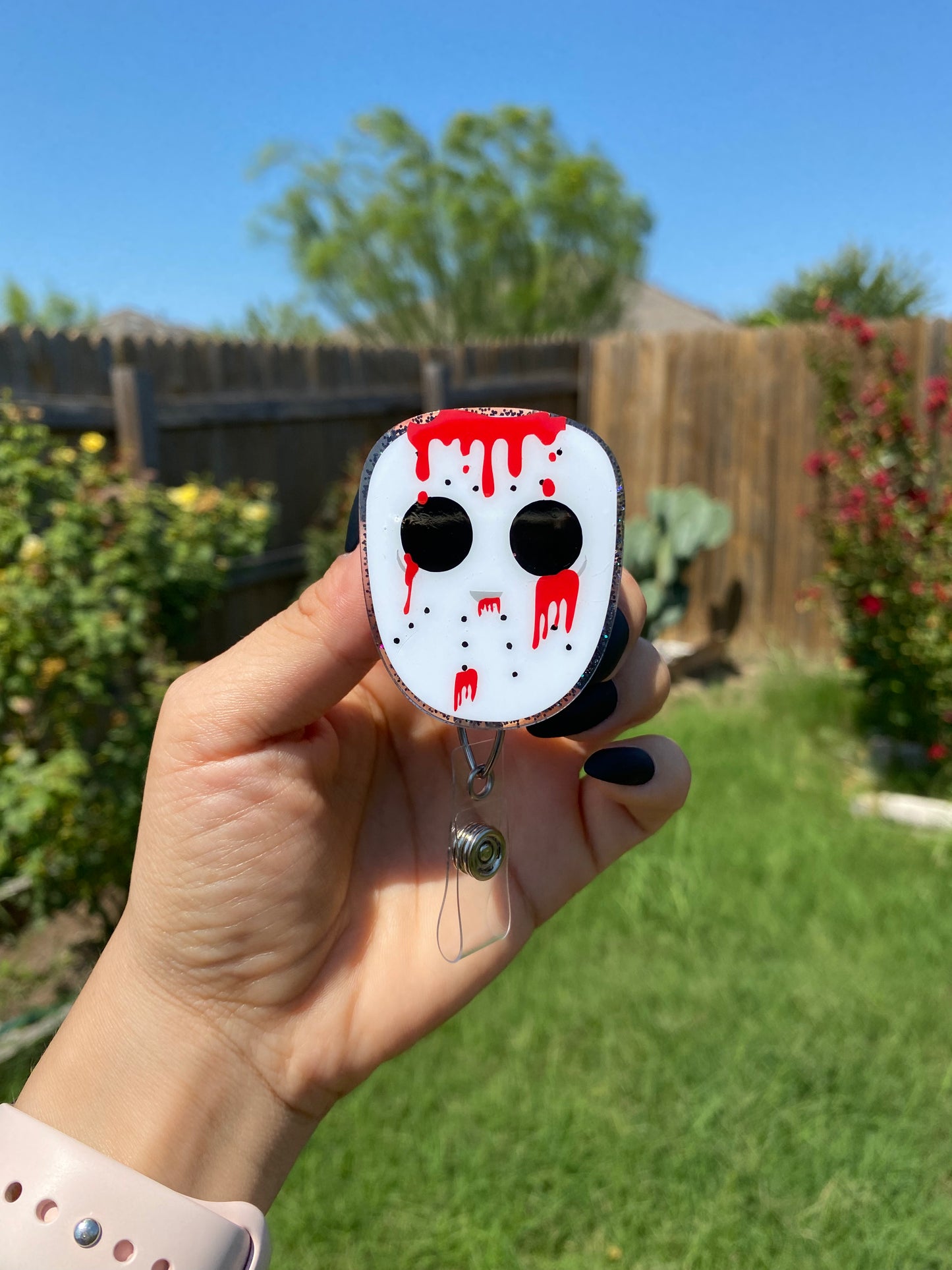 Halloween Badge Reel - Ski Mask