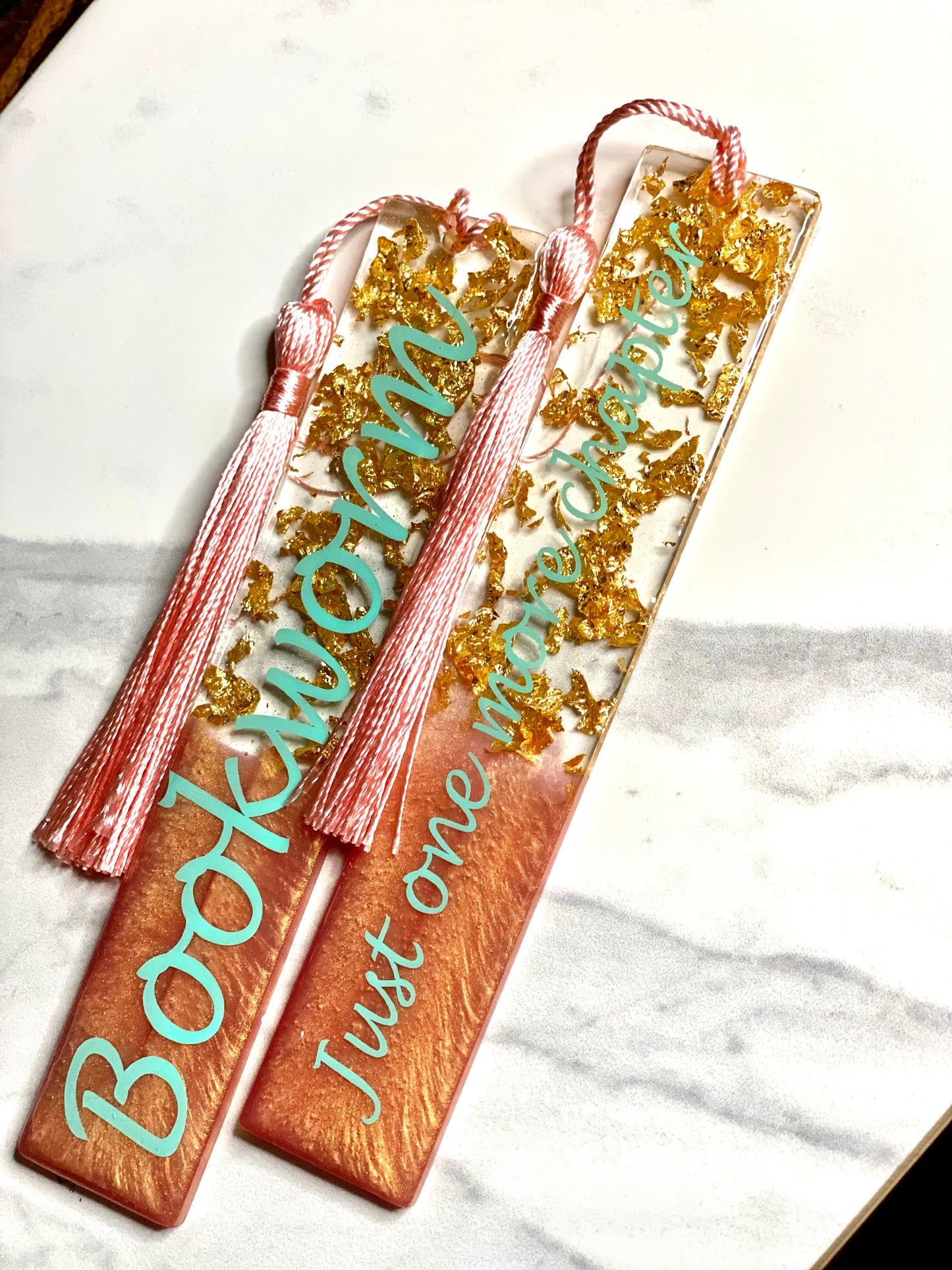 Bookmark - Coral “Bookworm”
