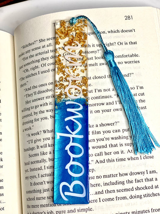 Bookmark - Blue “Bookworm”