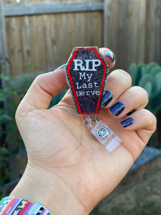 Halloween Badge Reel - Coffin ⚰️