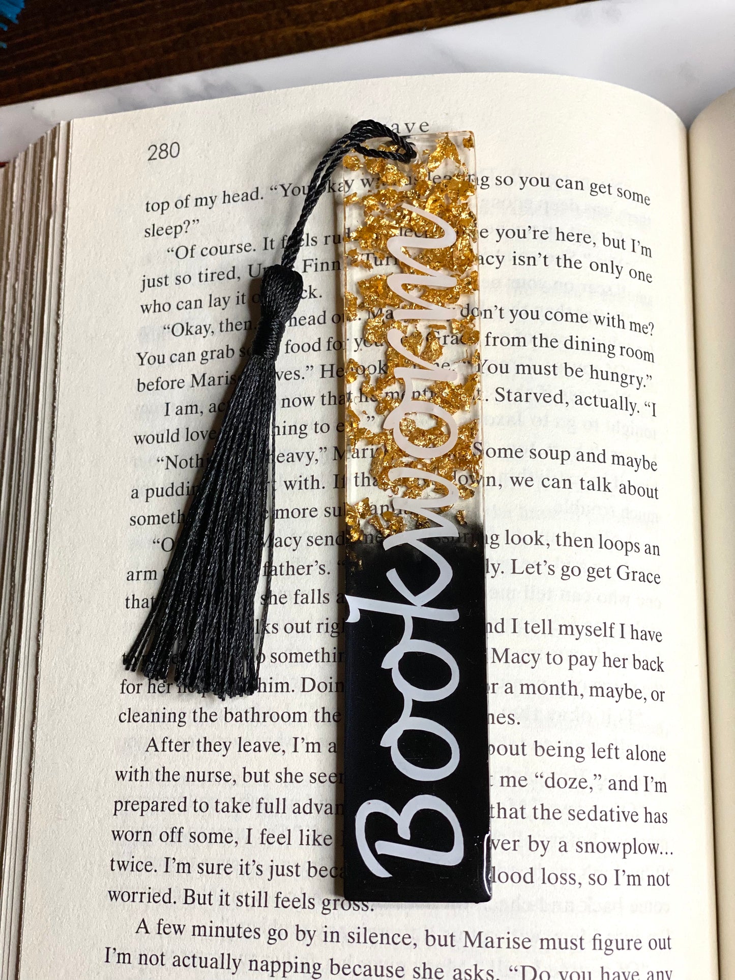 Bookmark - Black “Bookworm”