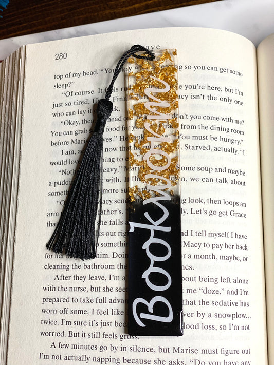 Bookmark - Black “Bookworm”
