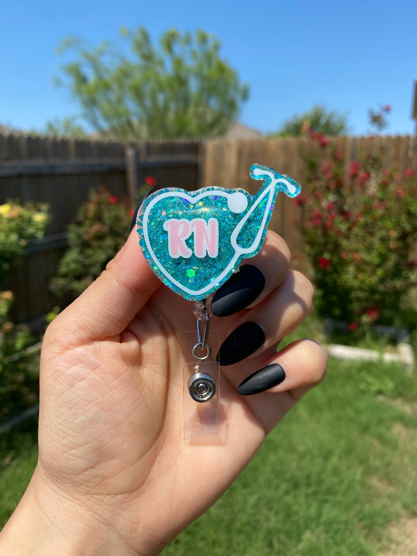 Medical Badge Reel - RN Heart 🏥 🩺
