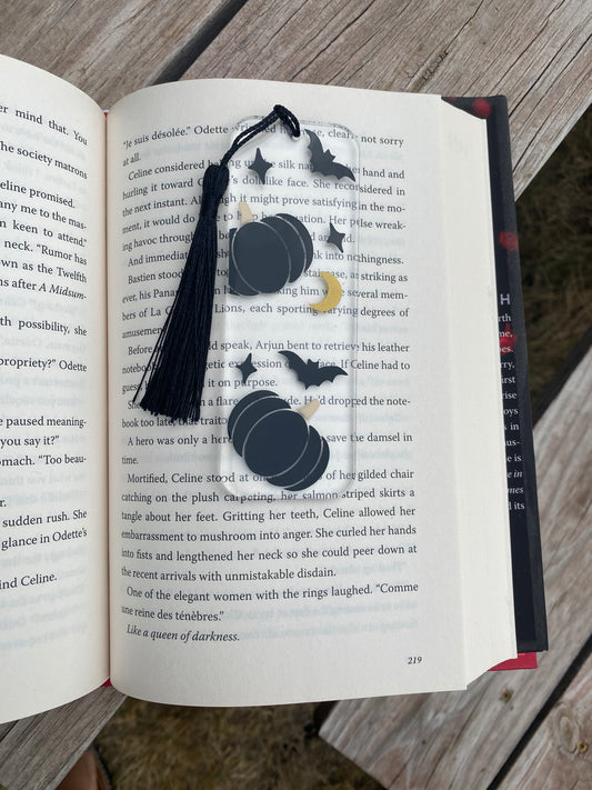 Halloween Bookmark - Pumpkin 🎃 & Bats 🦇