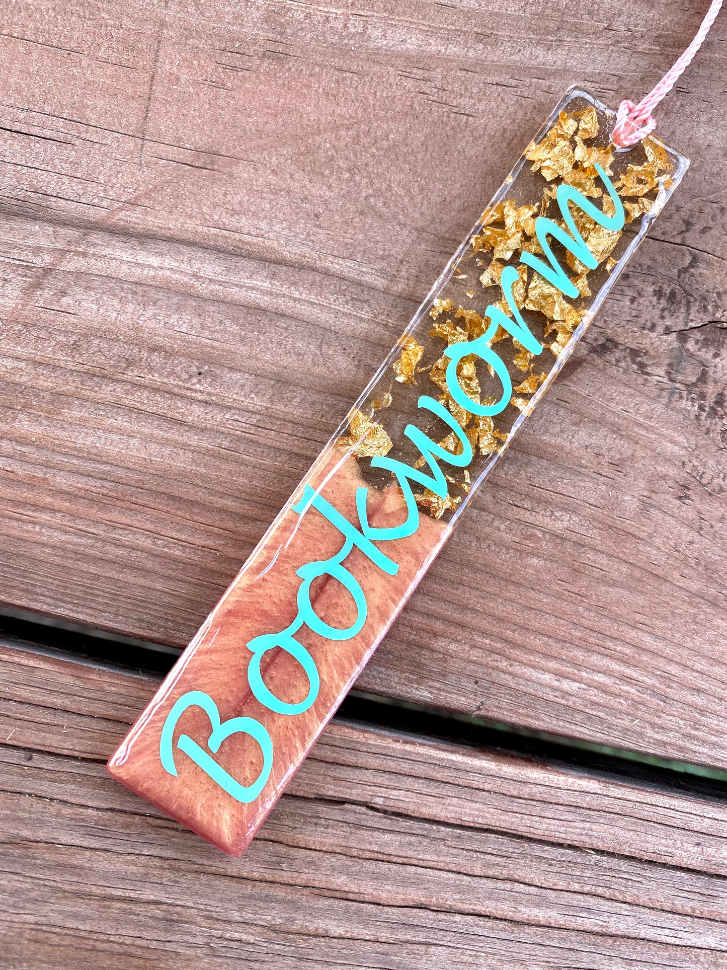 Bookmark - Coral “Bookworm”