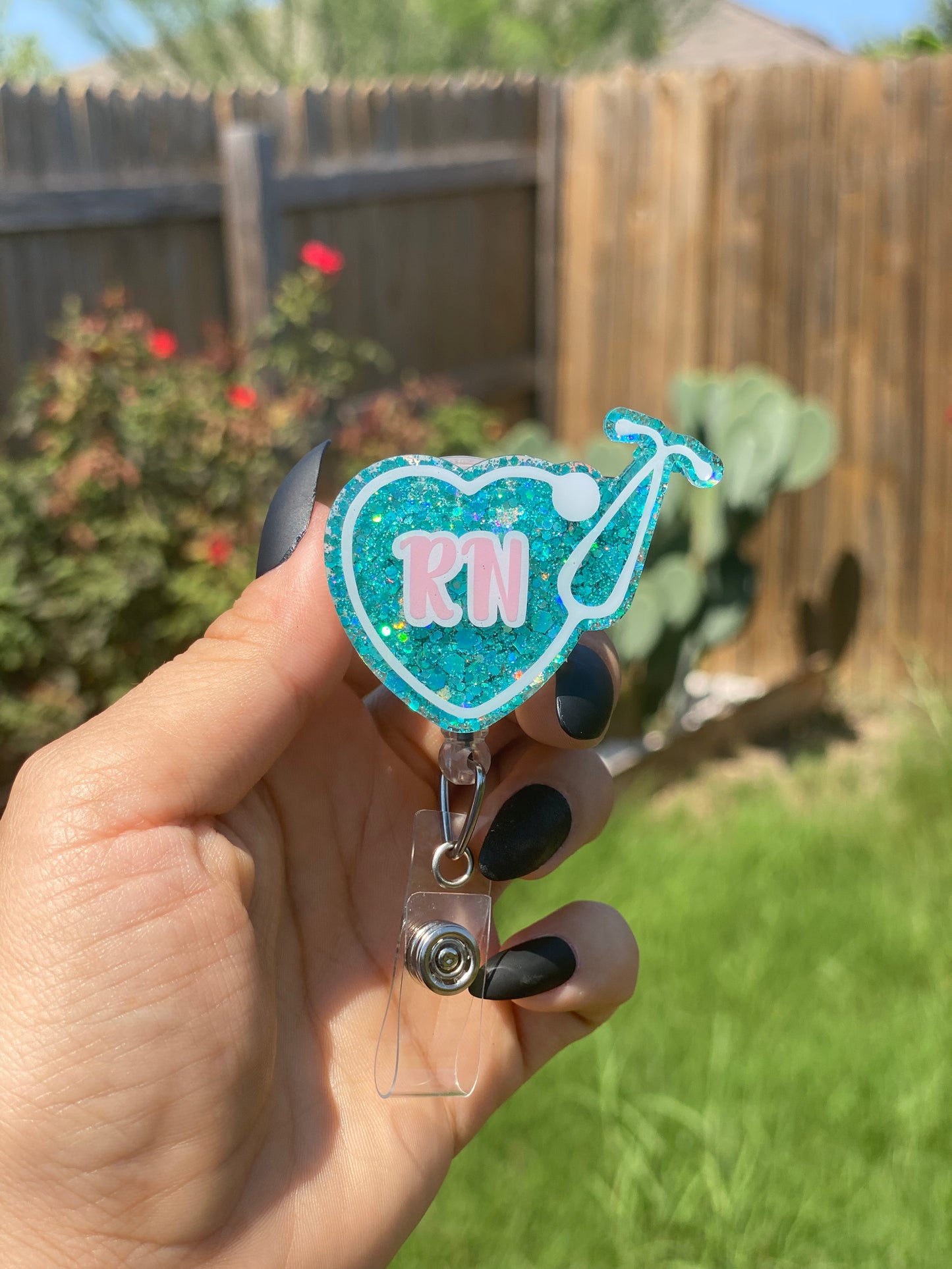 Medical Badge Reel - RN Heart 🏥 🩺