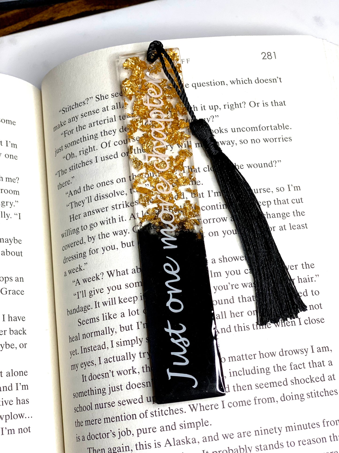 Bookmark - Black “Just One More Chapter”