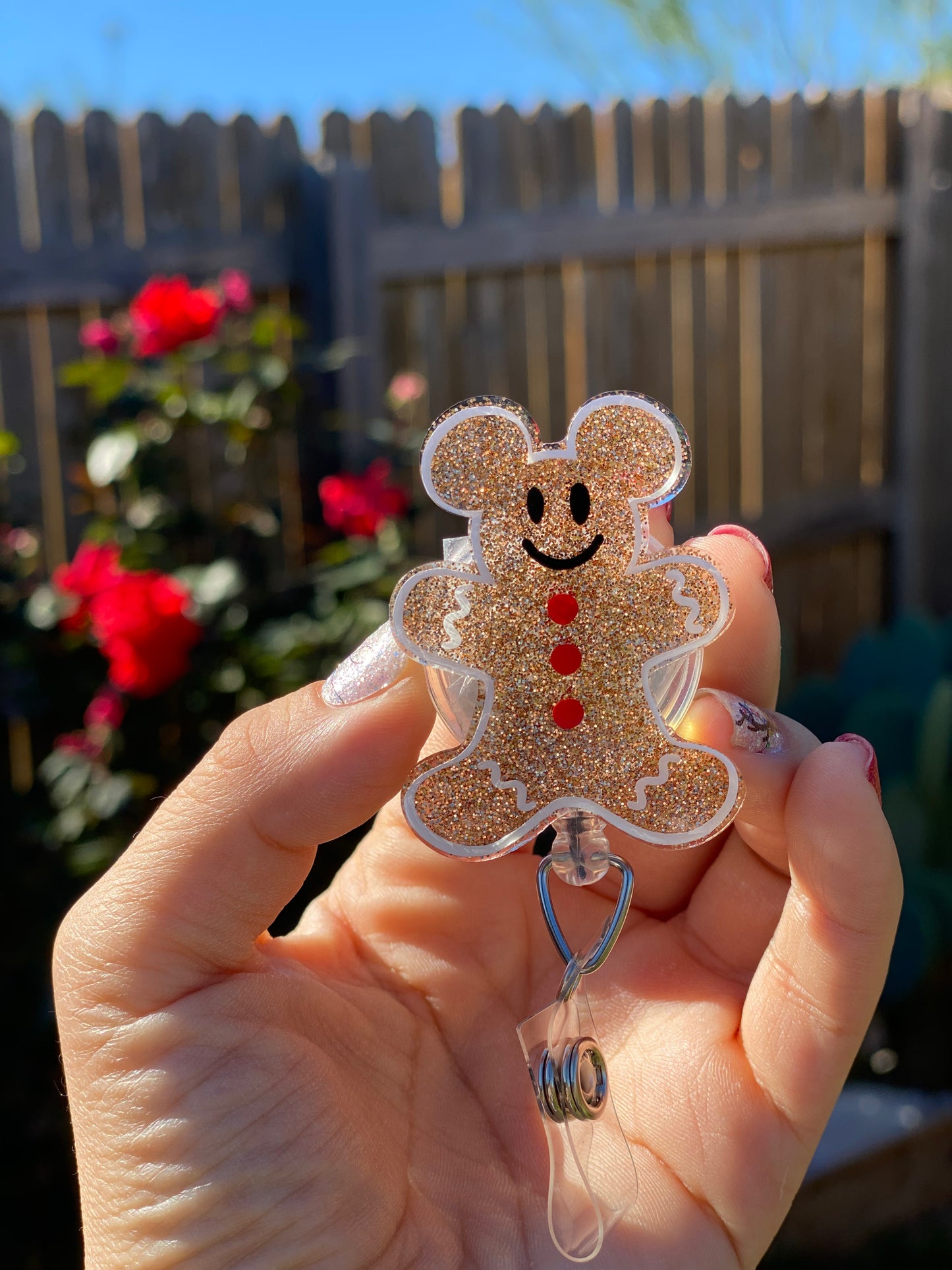 Christmas Badge Reel - Gingerbread Man